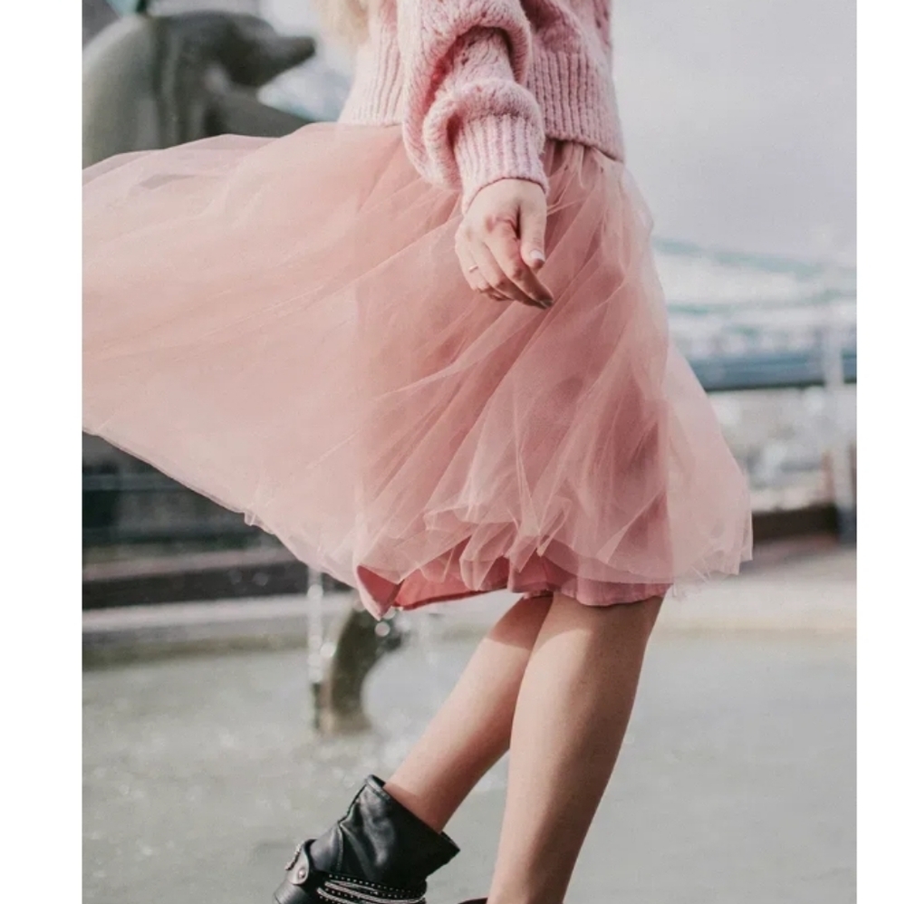 NWT. Pink TUTU, CHARLIE'S Project. Sz.9.pink Spagetti Strap Dress,underneath.